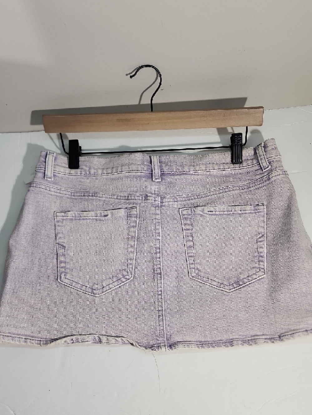 Lavender Wash Denim Skirt - Women's Casual Mini - Picture 6 of 6